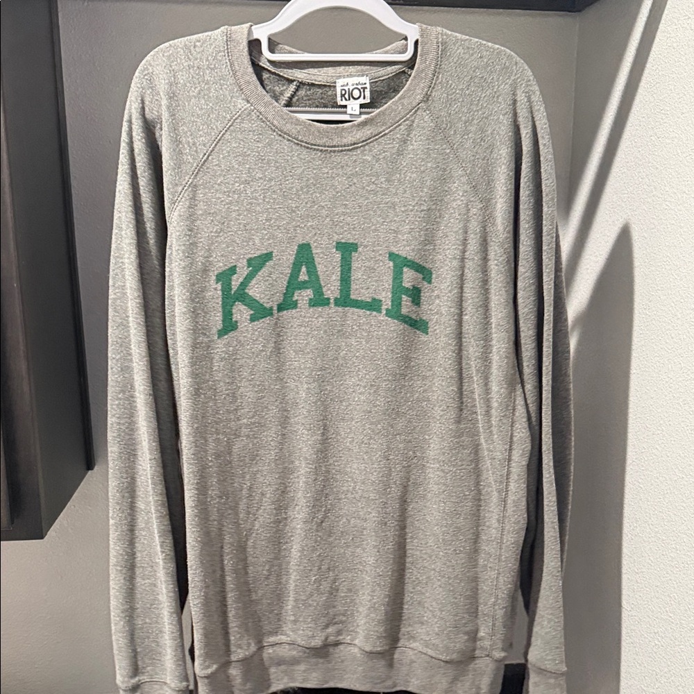 Sub_Urban Riot Gray Crewneck with Green Print
